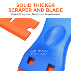 Plastic Razor Blades Scraper Tool - Paint Remover with Blades Kit