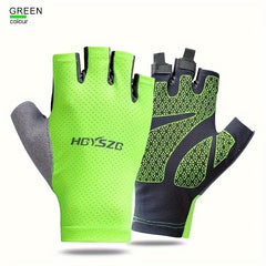 Mountain Bike Half Finger Cycling Gloves Anti Slip Breathable Sweat Absorbing