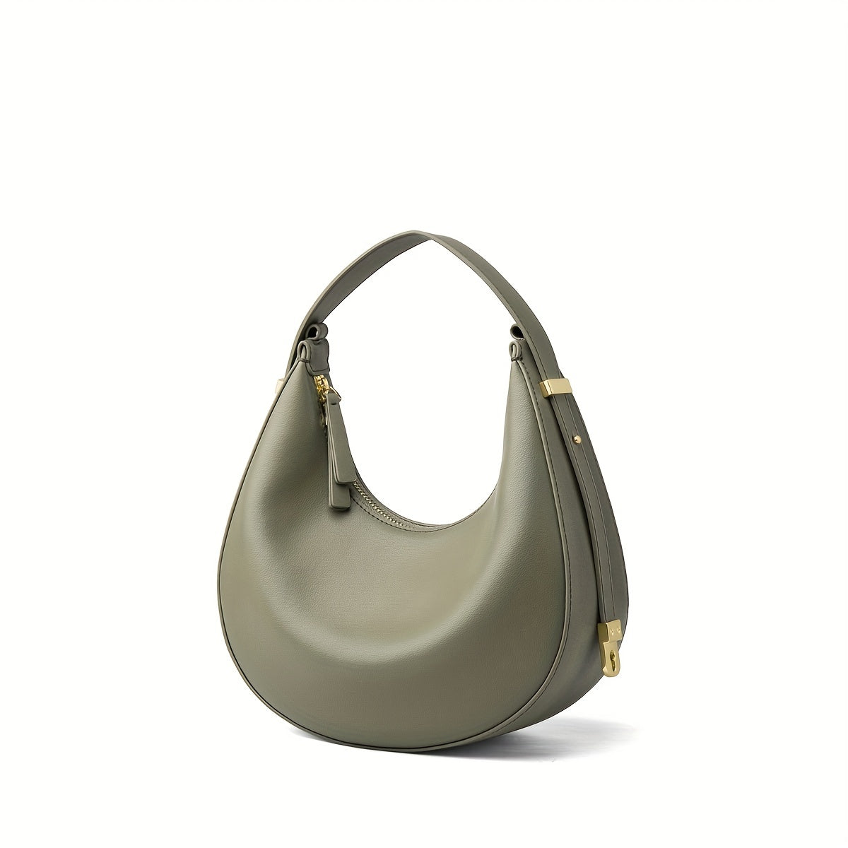 Solid Hobo Bag Women's Leather Handbag Crossbody Purse