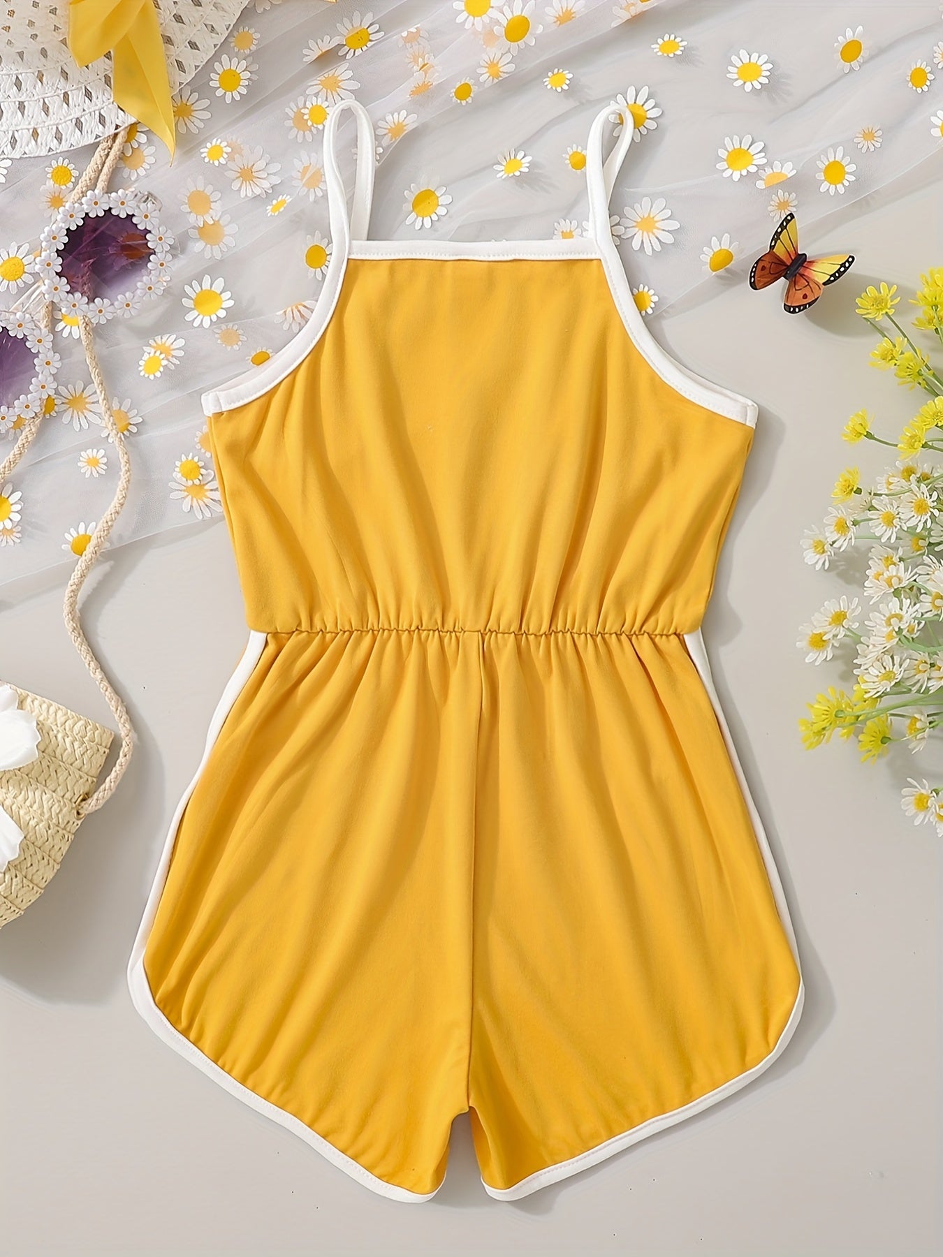 Toddler Girls Ballet Dancer Cami Rompers Jumpsuits
