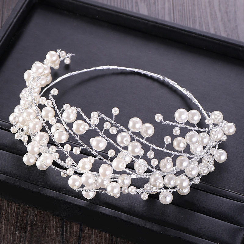 Silvery Crystal Headband Wedding Crowns Hair Accessories Tiara Hairband