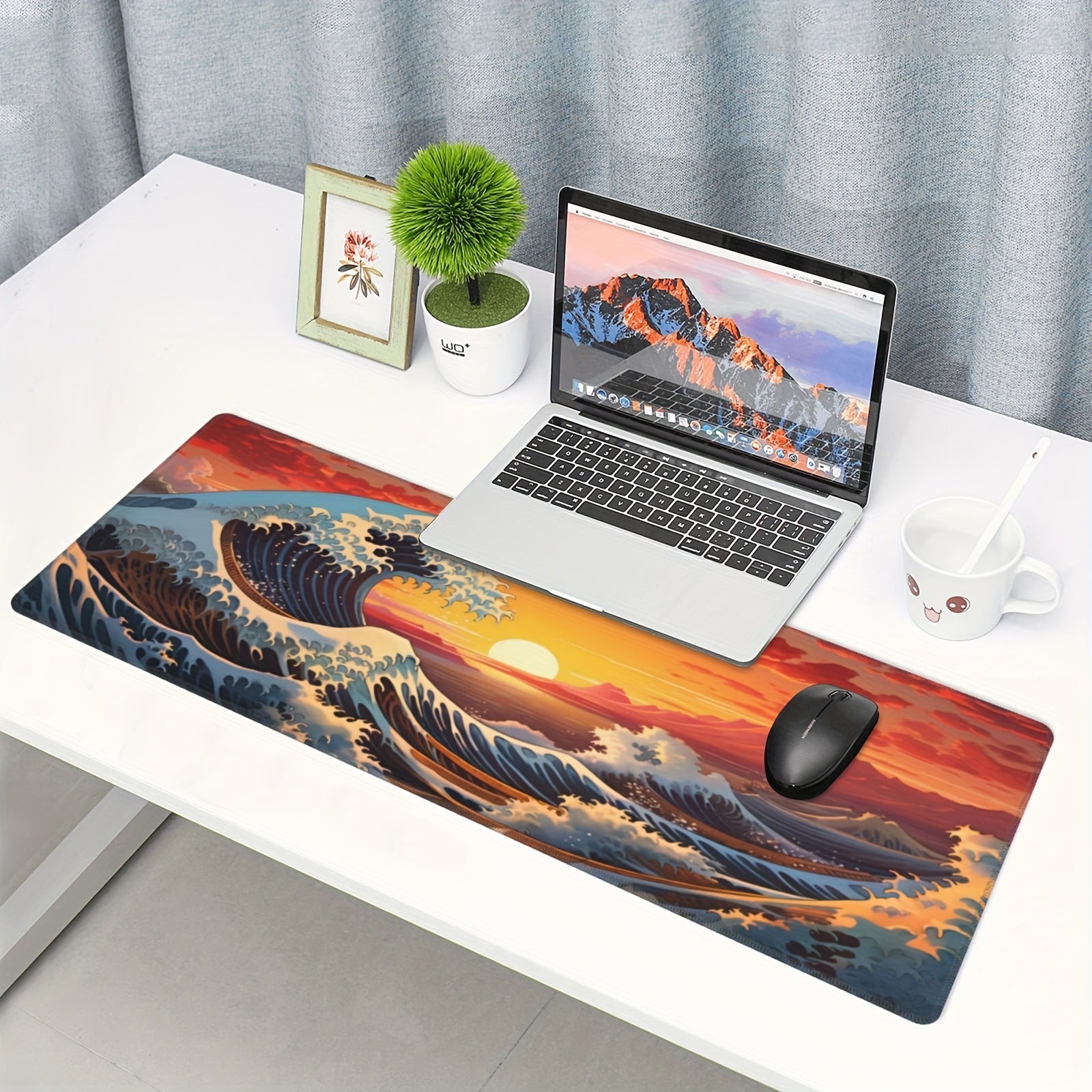 Japan Sea Waves Sunset XL Gaming Mouse Pad