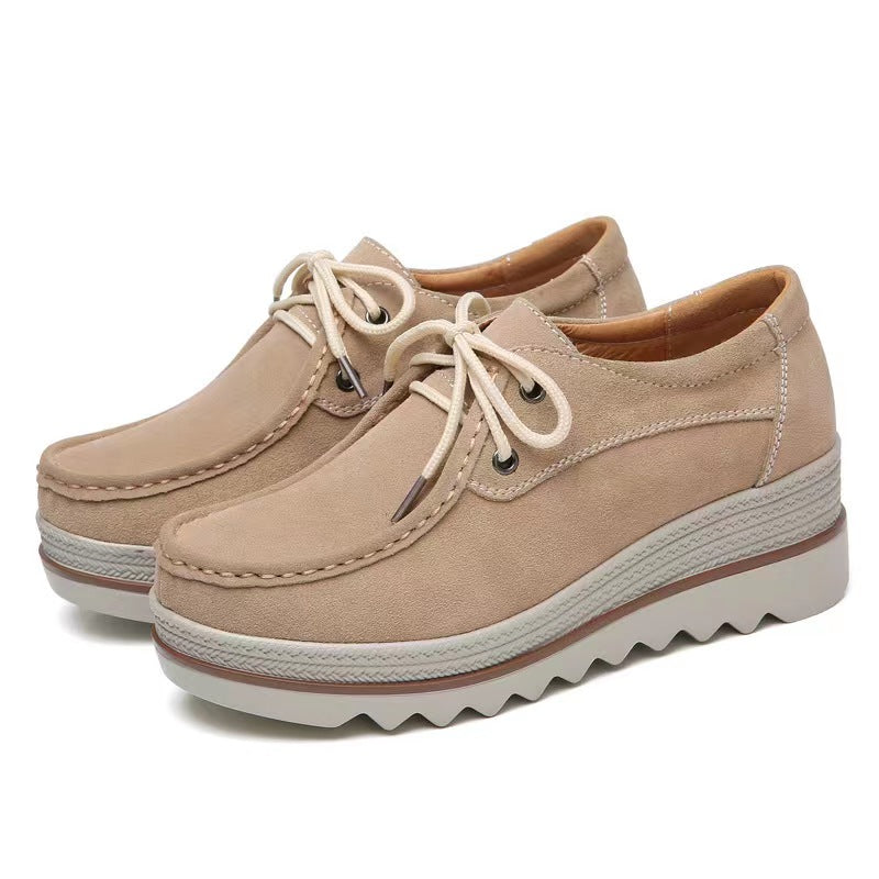 Winter Platform Loafers Faux Suede Moccasins Comfort Shoes