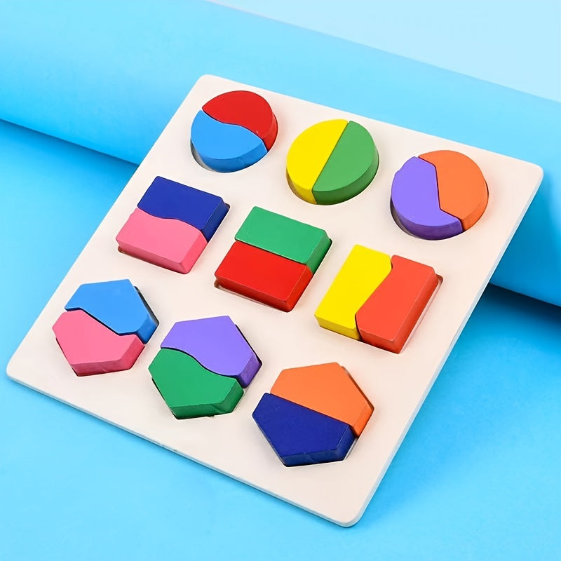 Montessori Educational Puzzle Toys Clock Beading 3D Geometric Boards