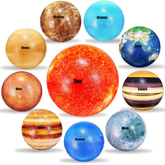 10pcs Solar System Stress Relief Spheres Educational Planet Themed Party Favors