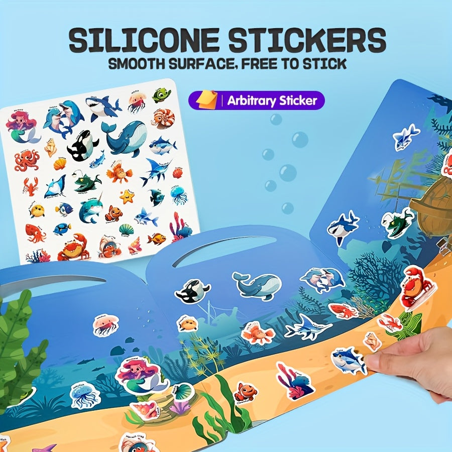 Kids Quiet Bubble Sticker Book - Animal & Transportation Themes
