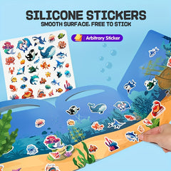 Kids Quiet Bubble Sticker Book - Animal & Transportation Themes