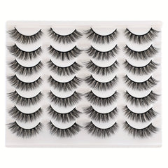 6D Cat Eye Wispy Natural Faux Mink Lashes 14 Pairs