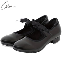 Women's Backless Tap Dance Shoes Soft Leather Dance Shoes with Bowknot