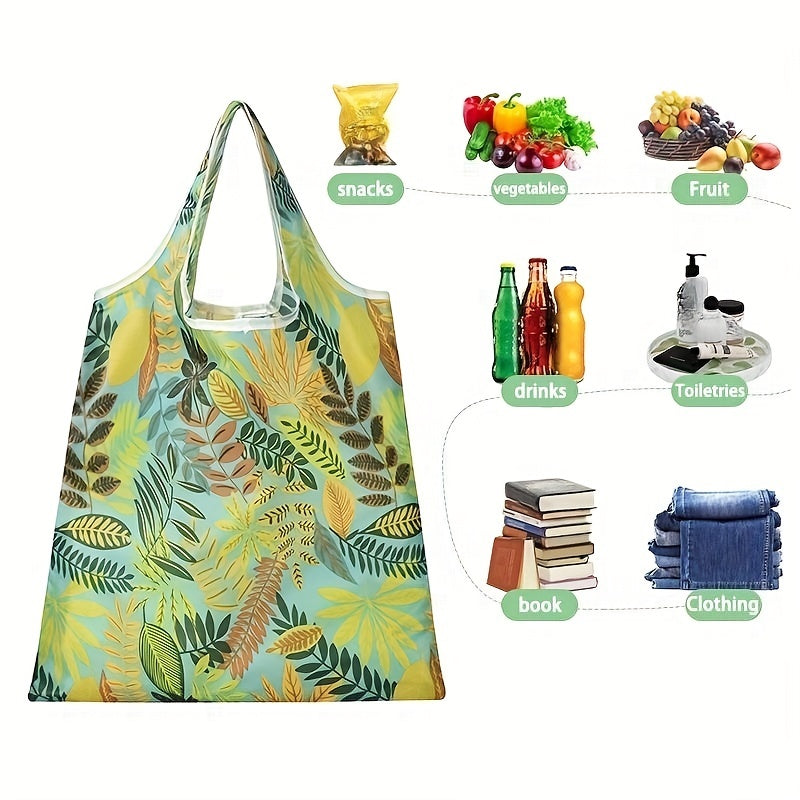 Fashionable Printed Handbag Foldable Portable Lightweight Tote Bag