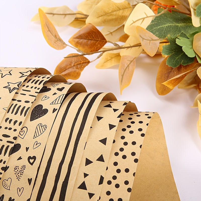 6pcs Christmas Wrapping Paper Gift Wrap Arts Crafts Decorations