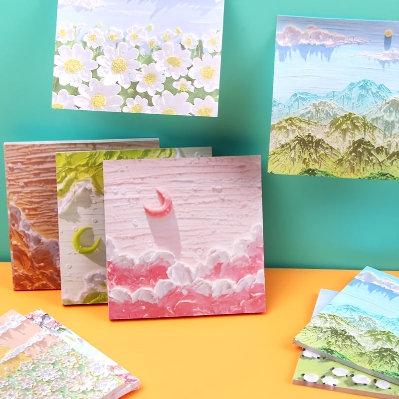 50 Sheets Sticky Notes 3x3 Tearable Painting Style