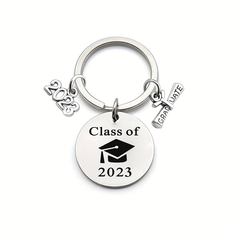 Graduation Season Stainless Steel Keychain For Boys And Girls