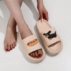 Women's Hot Dog Slides Platform Shoes