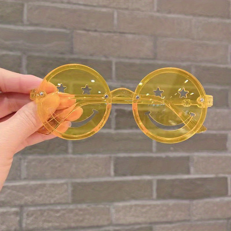 Cartoon Smile Face Round Sunglasses for Kids