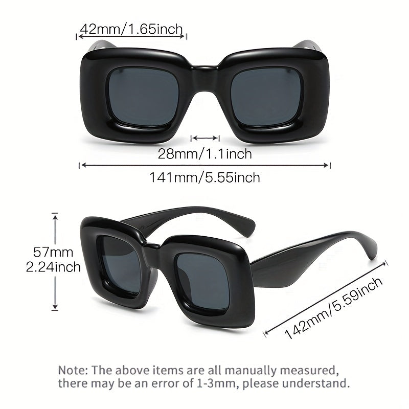 Y2K Inflated Square Sunglasses UV400