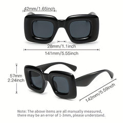 Y2K Inflated Square Sunglasses UV400
