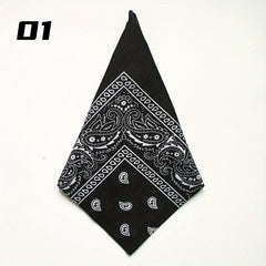 Paisley Print Bandana Vintage Head Scarf Neckerchief Cowboy Cowgirl Head Wrap