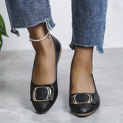 Women's Pointed Toe Ballet Flats Bow Slip-On Soft Sole Faux Leather Shoes