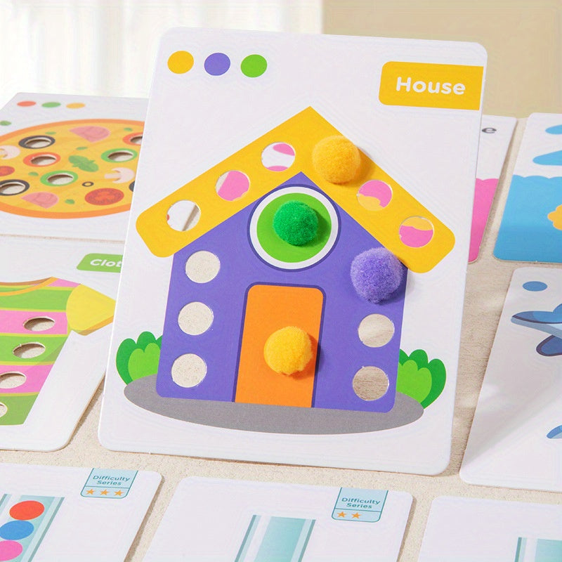 Colorful Clamp Plus Ball Game Math Teachings Aid Puzzle Toy