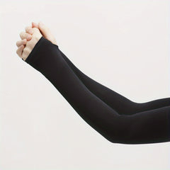 Ice Silk Sleeves Sunproof Elastic UV Protection Thin Breathable Solid Sleeves