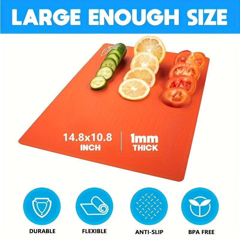 10pcs Flexible Cutting Board BPA Plastic Non-slip Kitchen Meat Vegetables Campin