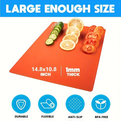 10pcs Flexible Cutting Board BPA Plastic Non-slip Kitchen Meat Vegetables Campin