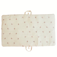 Kids' Embroidered Nap Mat Portable Foldable Soft Mattress for Travel Ivory