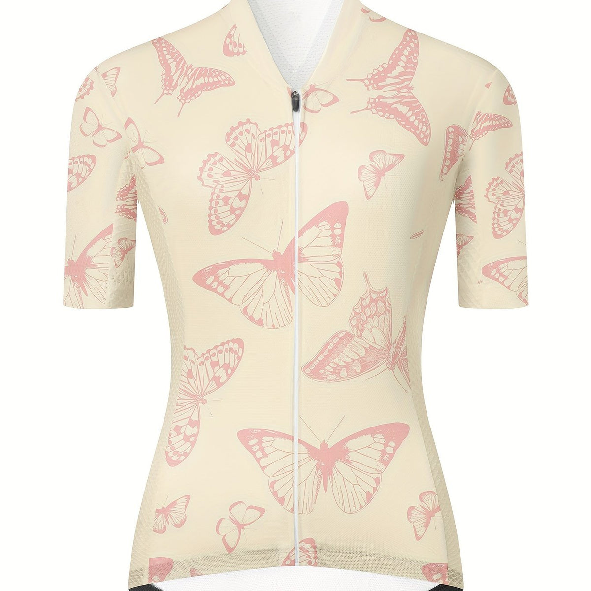 Women's Butterfly Print Cycling Jersey Slim Fit