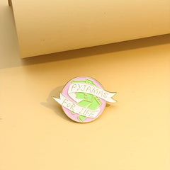 Green Pants Ribbon Pattern Brooch