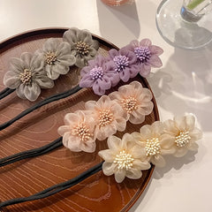 Flower Floral Hair Bun Maker Hair Ball Curler Hair Accessories