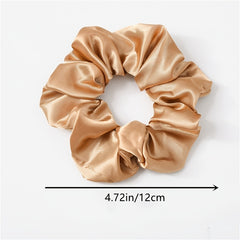 Silk Satin Neutral Hair Scrunchies Earth Toned Golden Hair Ties