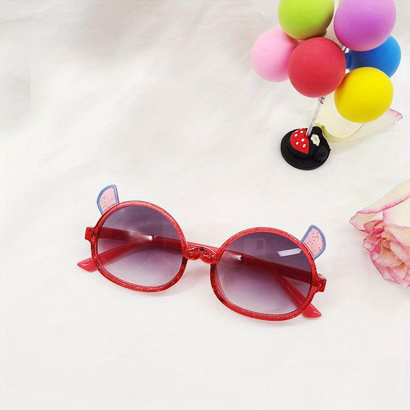 Cartoon Kitten Sunglasses for Kids, Sun Protection Accessory