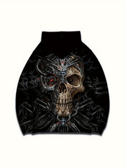 Skull 3D Print Hoodies For Men Graphic Hoodie Comfy Loose Pullover