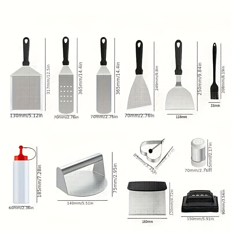 1pc Stainless Steel BBQ Tool Set Outdoor Baking Utensils Picnic Supplies