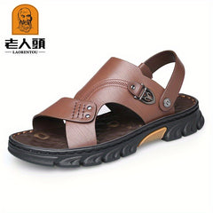 LAORENTOU Men's Non Slip Sandals Wear resistant Comfy Beach Shoes