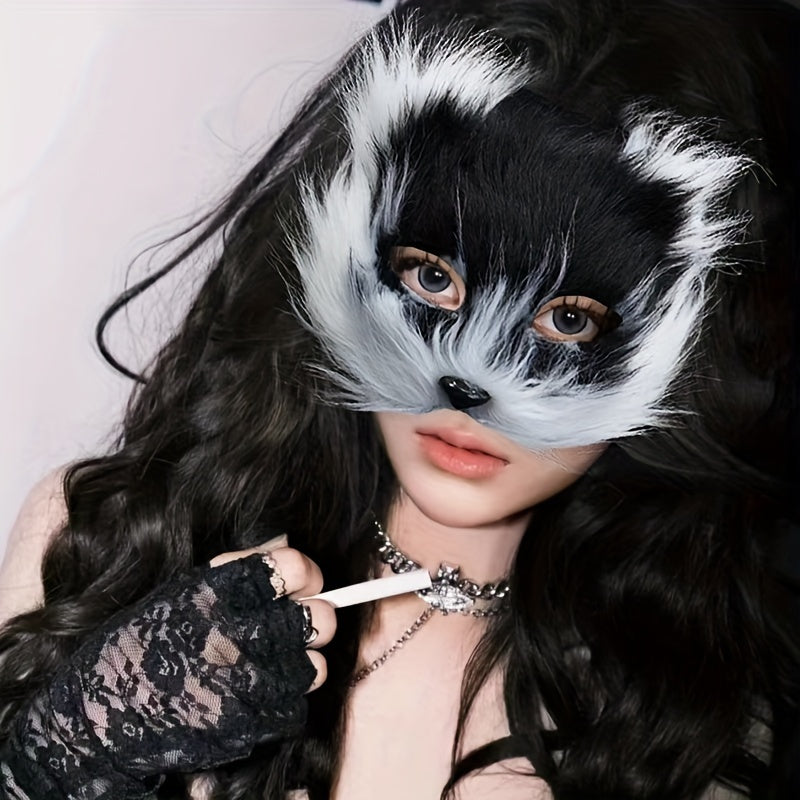 Festive Fox Animal Mask Ears Cosplay Cat Face Mask Party Accessories