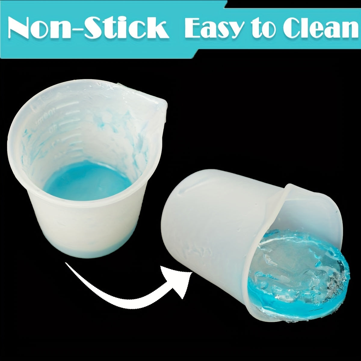 100 ml Silicone Measuring Cups with Scale for Resin DIY Craft Jewelry Making