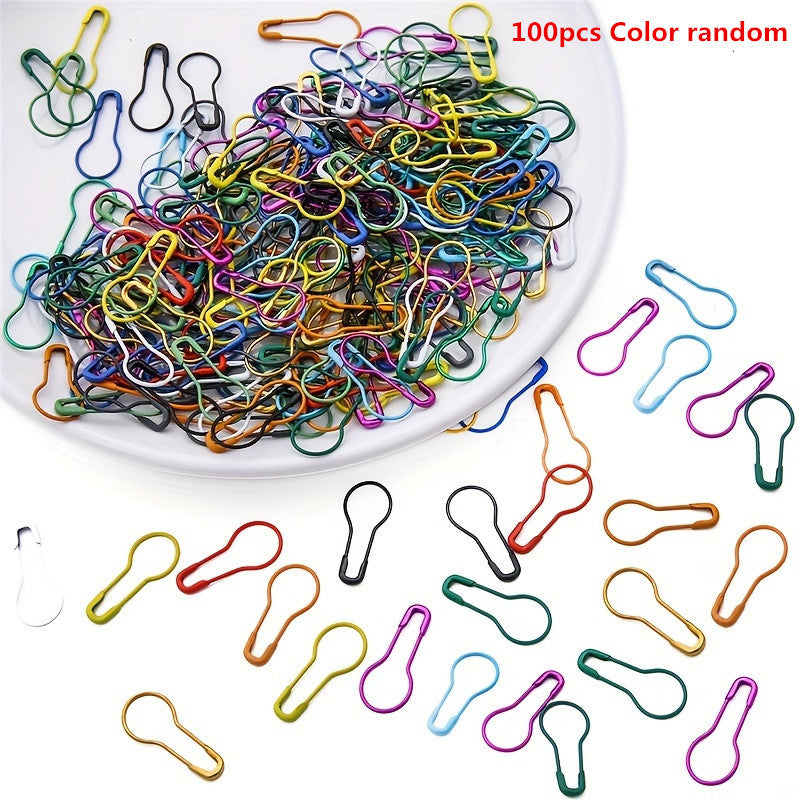 100pcs Knitting Crochet Locking Stitch Marker Safety Pins Sewing Crafts Clip