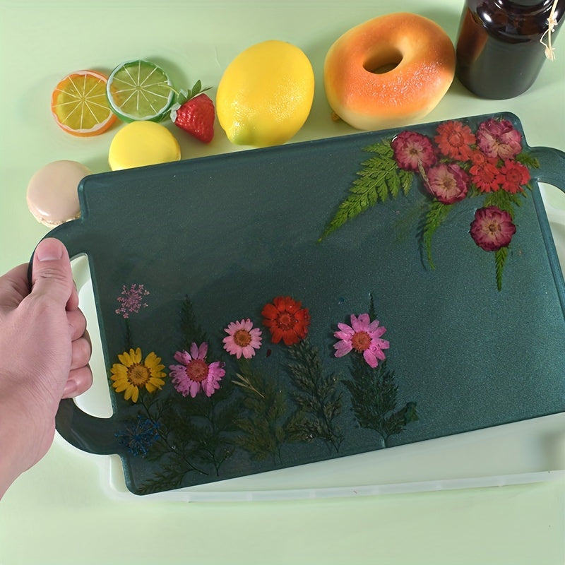Silicone Resin Mold Food Serving Tray with Handle