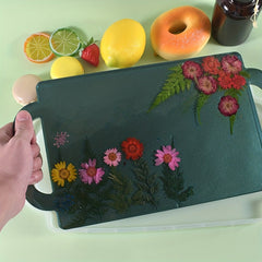 Silicone Resin Mold Food Serving Tray with Handle