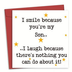Funny Birthday Card For Son From Mom Dad Son Birthday Greeting Card