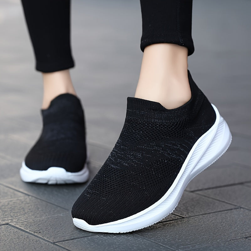 Men Knit Slip On Casual Shoes Lightweight Sneaker