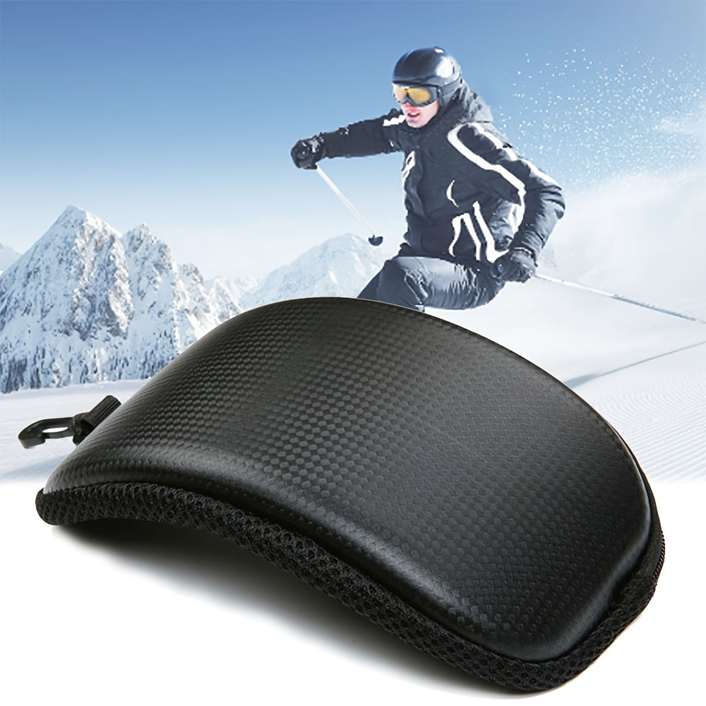 Skiing Snowboard Glasses Storage Box Zipper Hard Case Portable