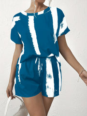 Casual Two Piece Set Short Sleeve Pantsuits