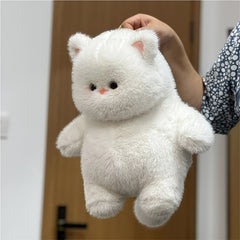 Chubby Cat Plush Toy Realistic Soft Stuffed Animal Fluffy Fur Cuddly Gift