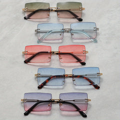 5 Pairs Men's Square Sunglasses UV Resistant for Outdoor Travel Party