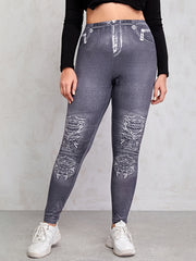  High Rise Skinny Stretch Leggings