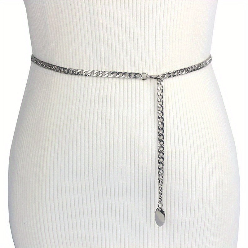 Metal Waist Chain Belt for Women Dress Clothes Accessories