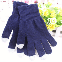 Knitted Warm Full Finger Touch Screen Gloves for Driving Cycling Skiing